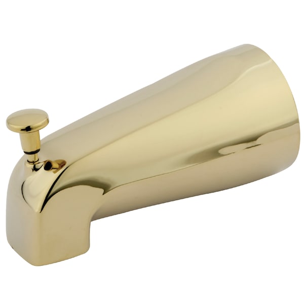 5-1/4" Zinc, Tub Spout W/ Diverter, Polished Brass
